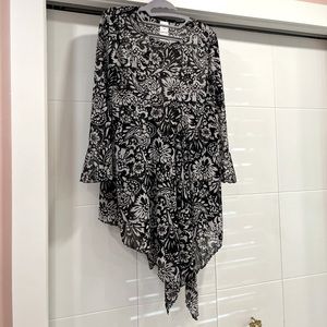 Handmade paisley shark bite top